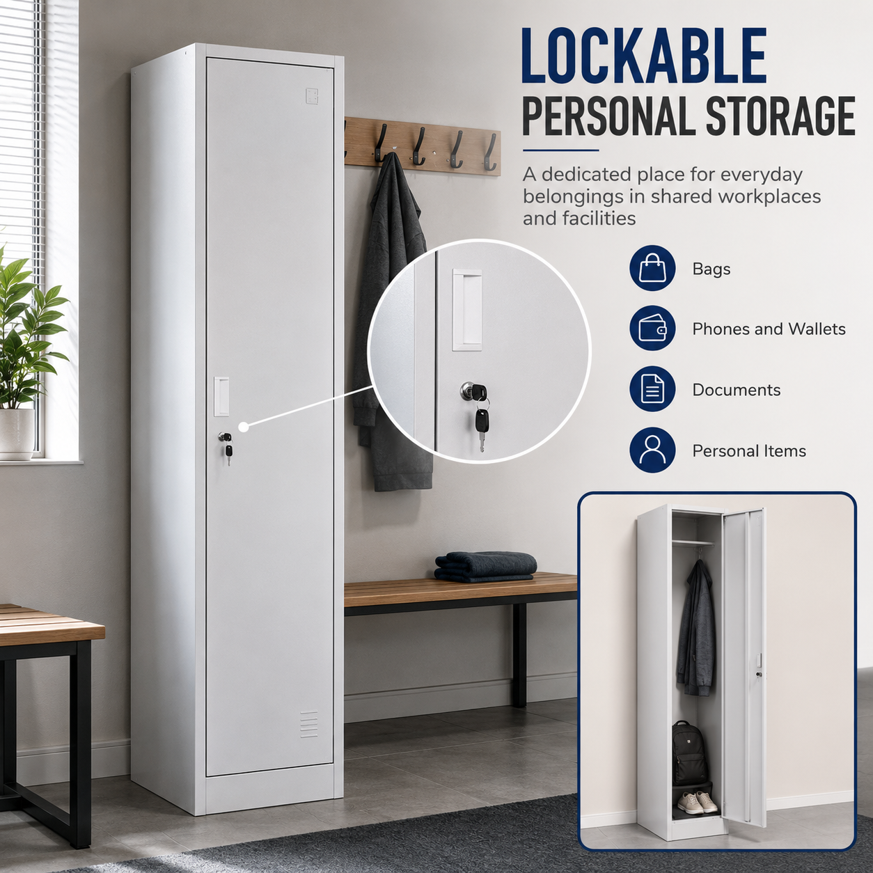 TreeJar Single door locker Skyland STEL  SSL-1 - view 2